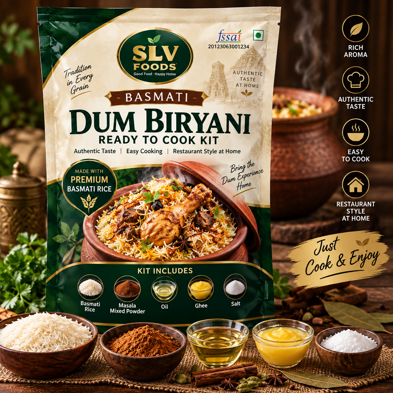 Basmati Rice Dum Biryani Kit
