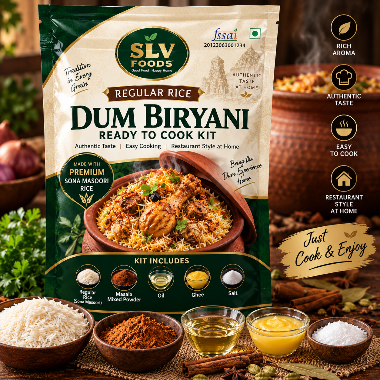 Regular Rice Dum Biryani Kit
