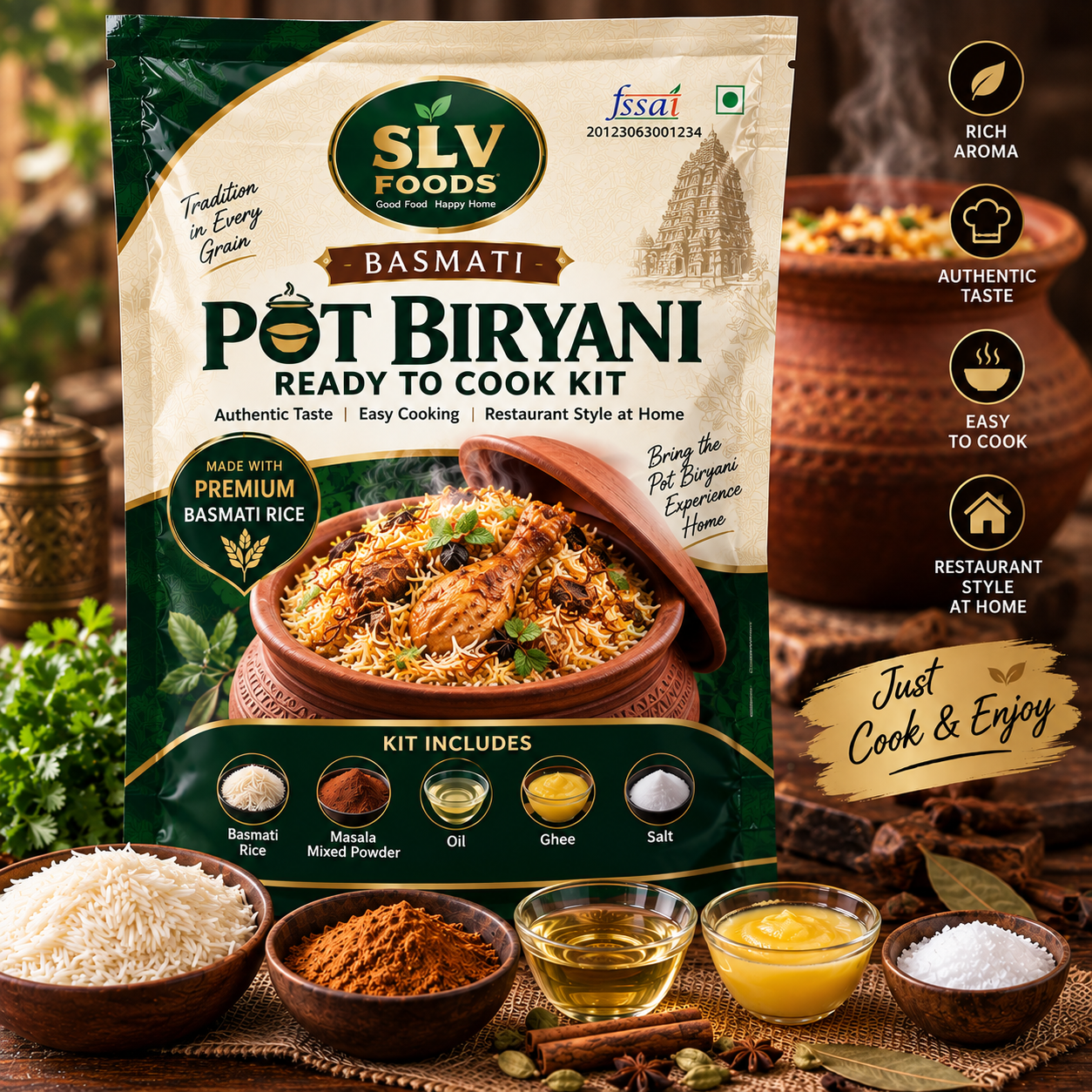 Basmati Rice  Pot Biryani Kit